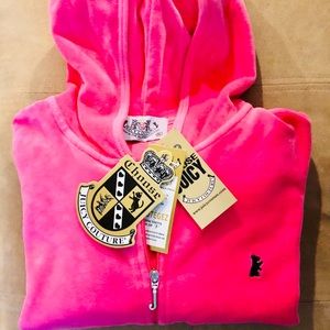 Nwt Juicy Couture hot pink velour hoodie